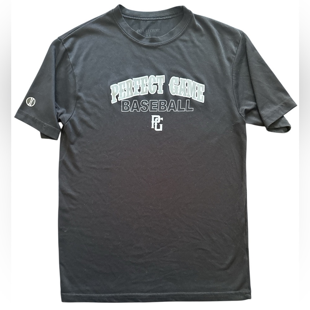 Perfect Game Dri-Fit Tee T-Shirt Black with Grey/White Logo Youth Medium GUC